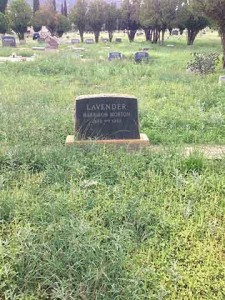 Harry Lavender tombstone